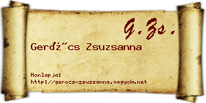 Gerócs Zsuzsanna névjegykártya